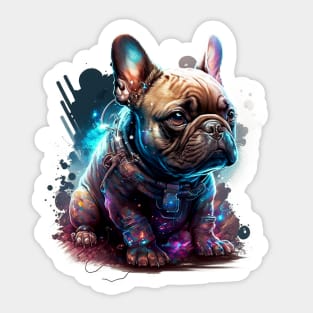 French Bulldog Puppy Frenchy doggy dog Sci-fi Sticker